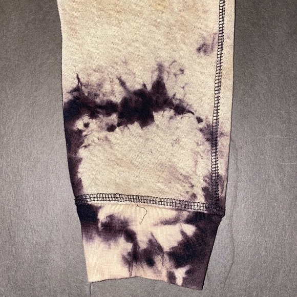 Lane Seven Medium Black Bleach Dye Half Drawstring Sweatpants - Picture 7 of 9